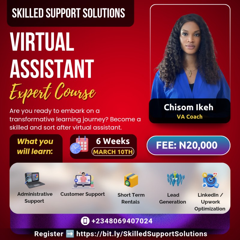 Buy virtual assistant online training by chisom ikeh on selar