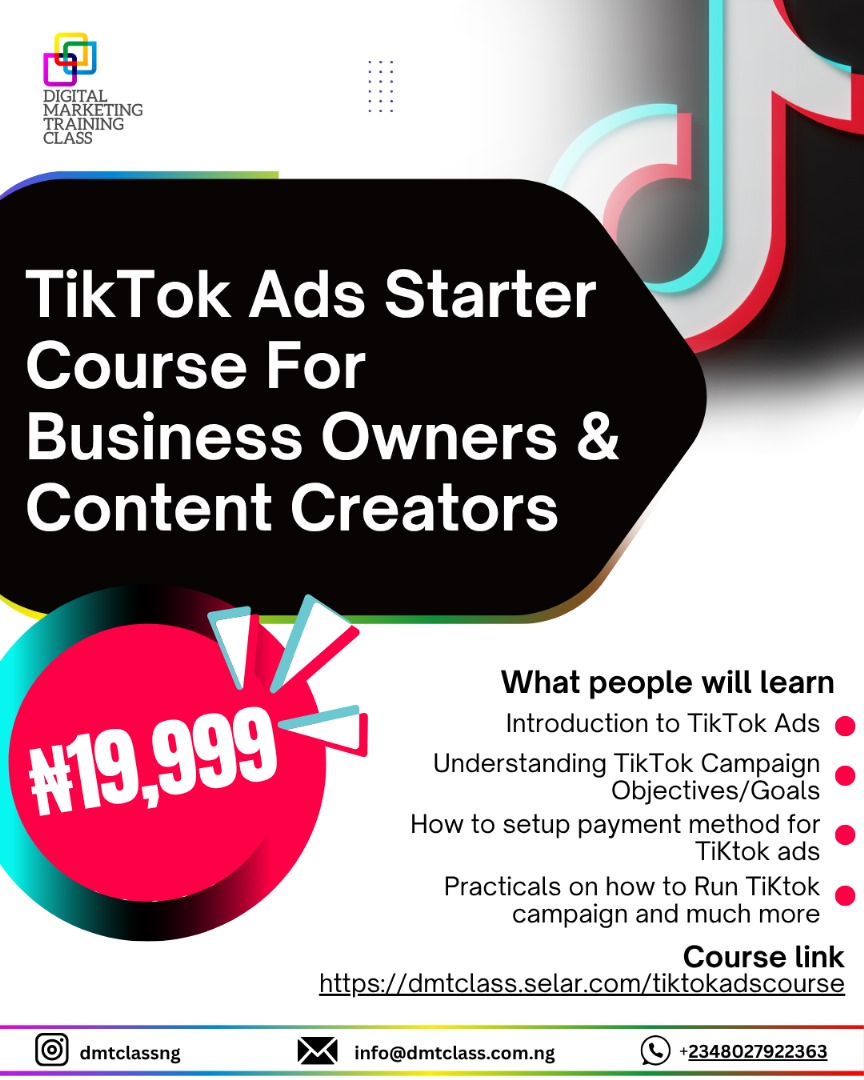 TikTok Ads Starter Course For Business Owners & Content Creators