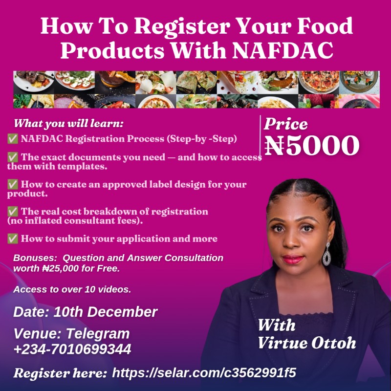 How To Register your Food Products with NAFDAC