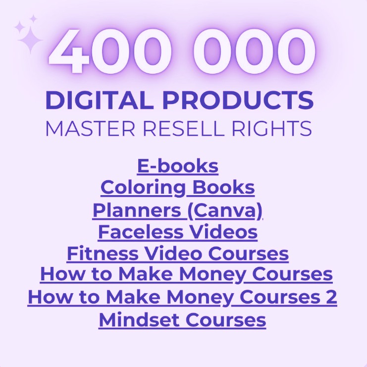 400k Digital Products Mega Bundle (MRR)