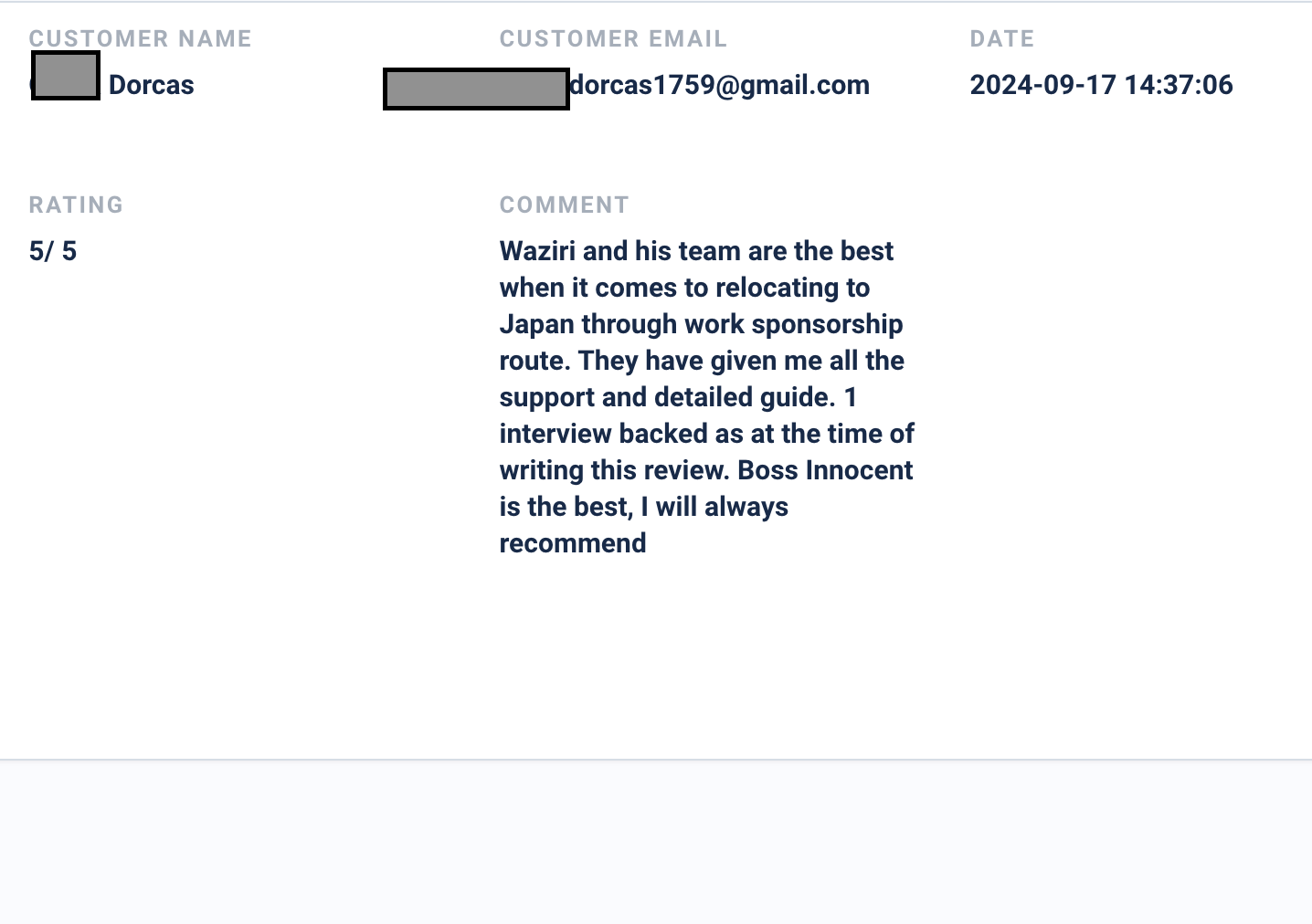 Customer review 2