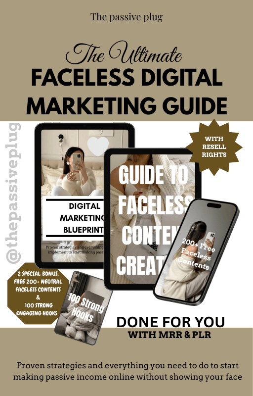The Ultimate Faceless Digital Marketing Guide (MRR & PLR)
