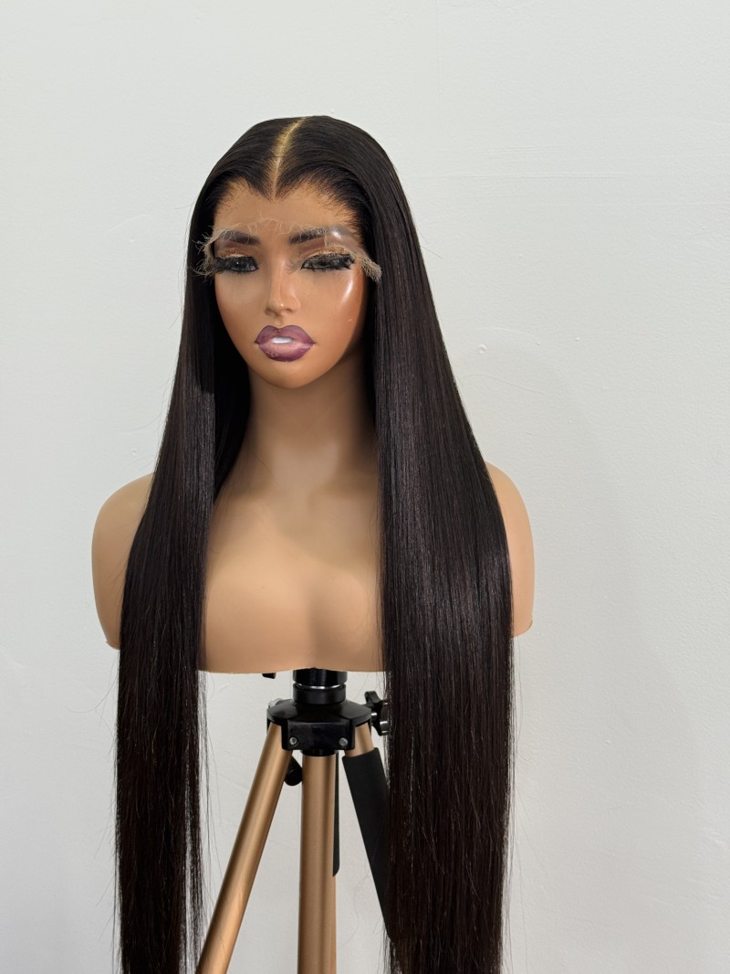 30" Buss Down bone Straight 450g with 6x6 HD Lace