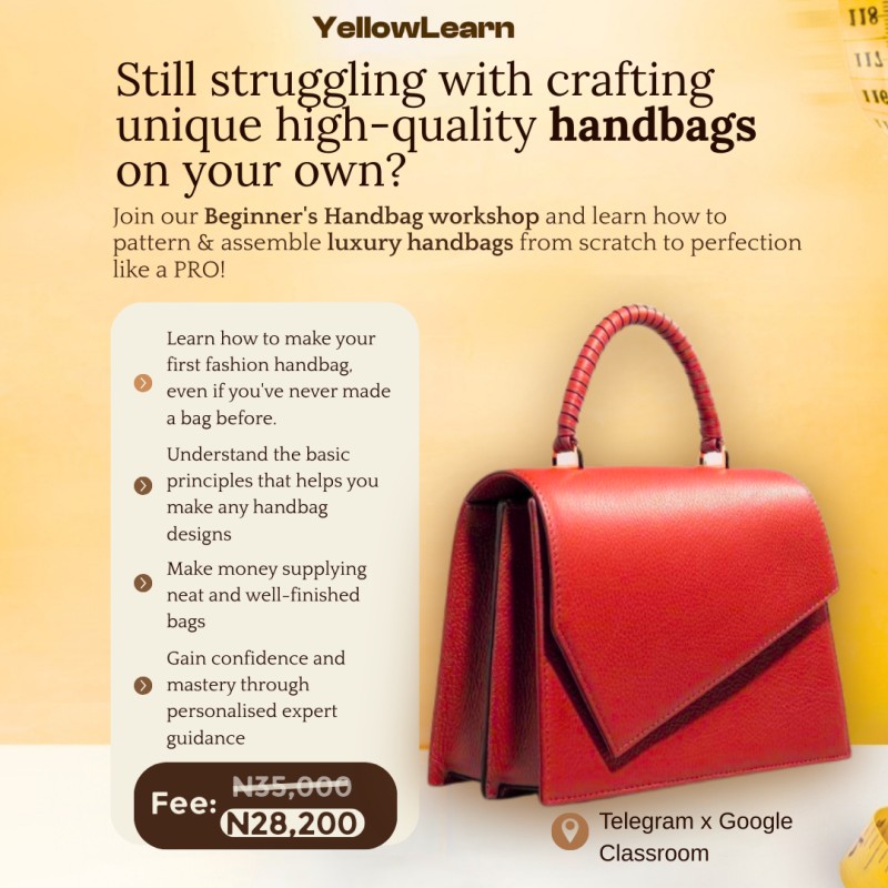 BEGINNER'S HANDBAG CLASS (LIVE)