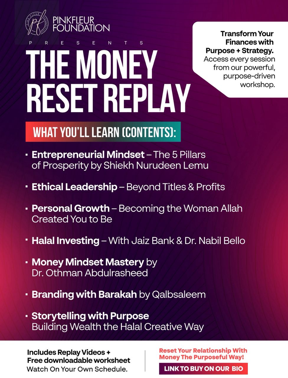 Buy The Money Reset Replay by Zainab Salihijo Ahmad on Selar