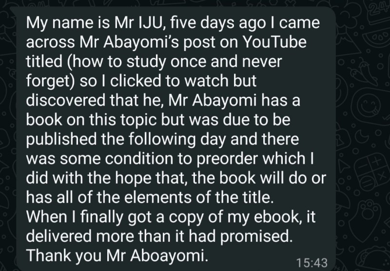 Customer review 1