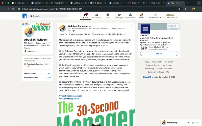 12 Monthly Linkedin Posts Tailored To You