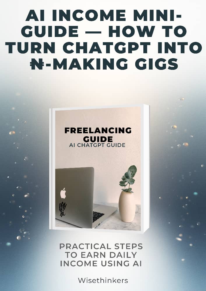 AI Income Mini-Guide, How to Turn ChatGPT Into ₦-Making Gigs