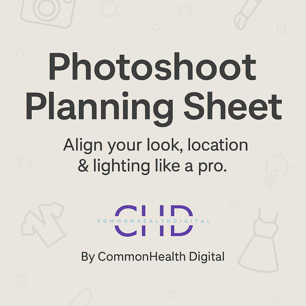 Self Styled Photoshoot Planning Sheet