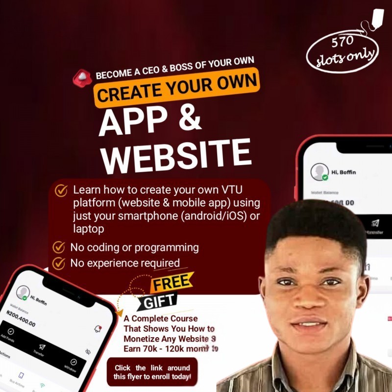 VTU APP/WEB CREATION & MONETIZATION COURSE