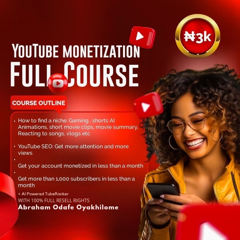 YOUTUBE MONETIZATION FULL COURSE (BUY&RESELL)