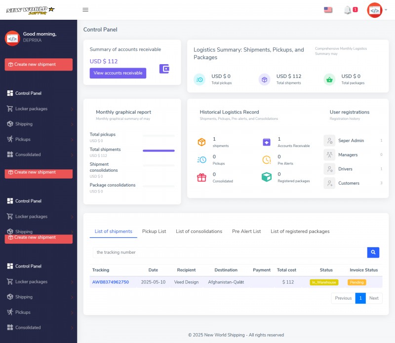 Courier Shipping Website Script for Courier management system