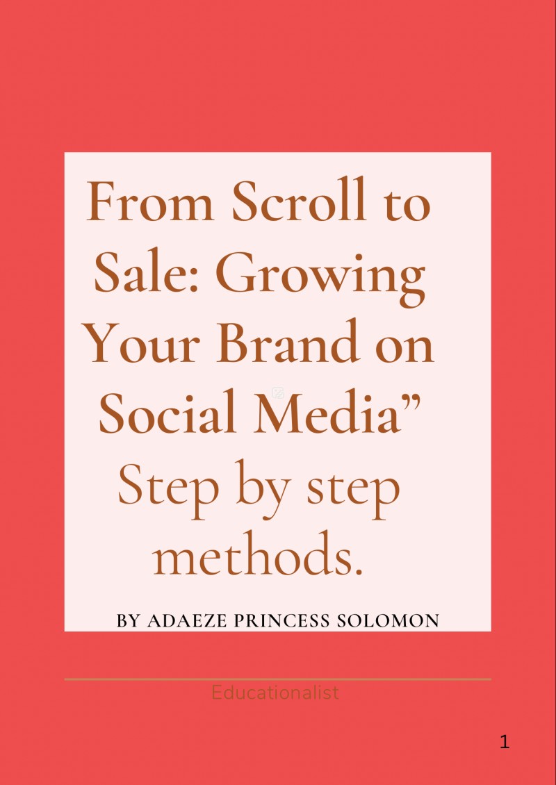 from scroll to sales.... how to build your brand on social media