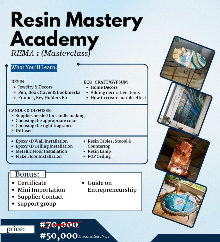 Resin Mastery Academy MASTERCLASSE
