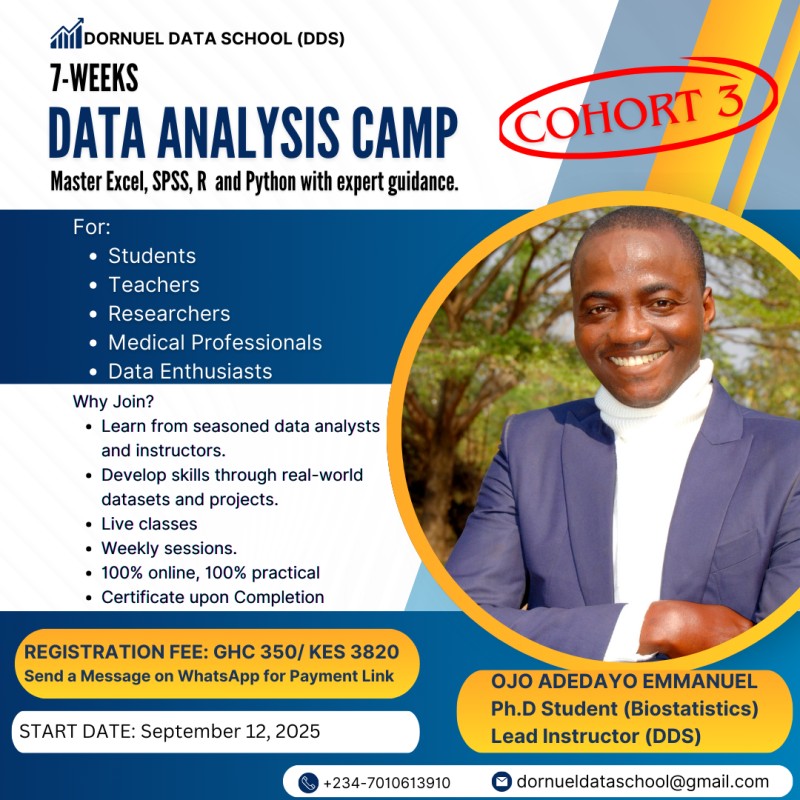 DORNUEL DATA SCHOOL (DDS) DATA CAMP COHORT 3