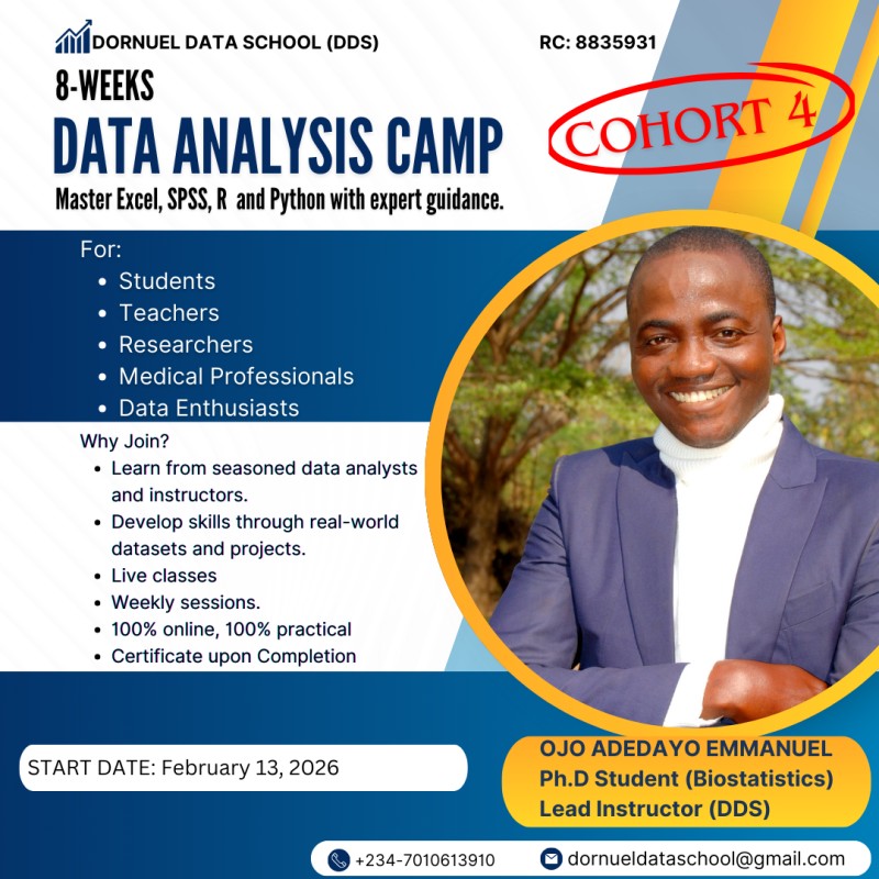 DORNUEL DATA SCHOOL (DDS) DATA CAMP COHORT 4