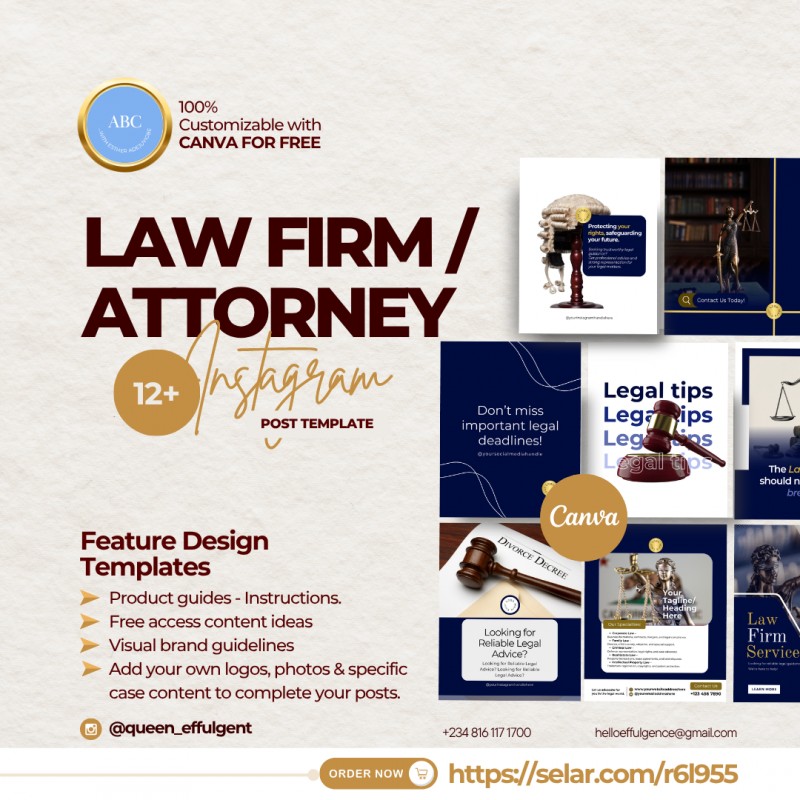12+ Editable Social Media Post Templates for Law Firms / Attorney