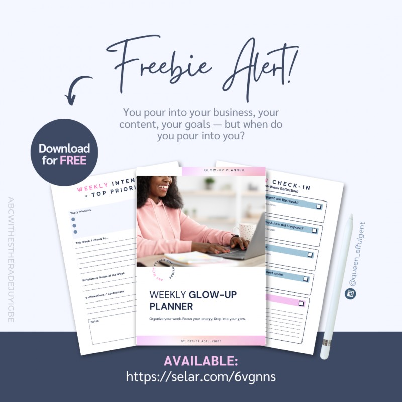Weekly Glow-Up Planner