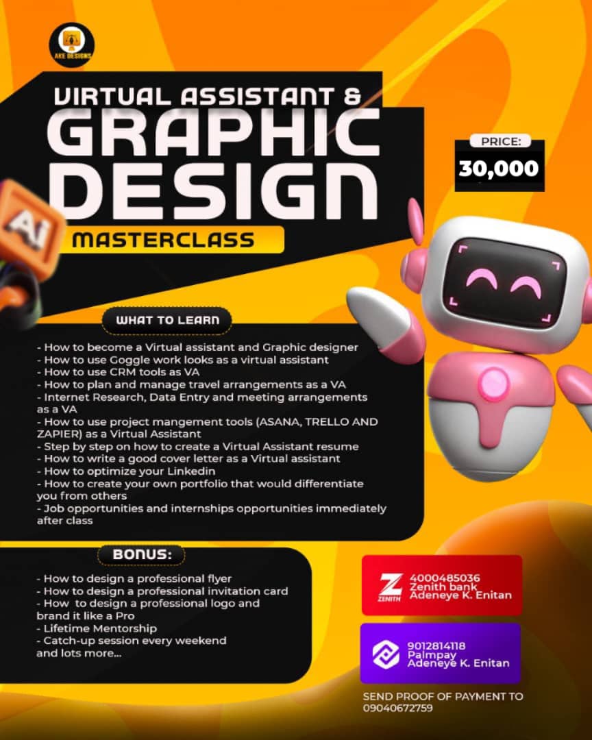 GRAPHIC DESIGNING AND VIRTUAL ASSISTANT COURSE