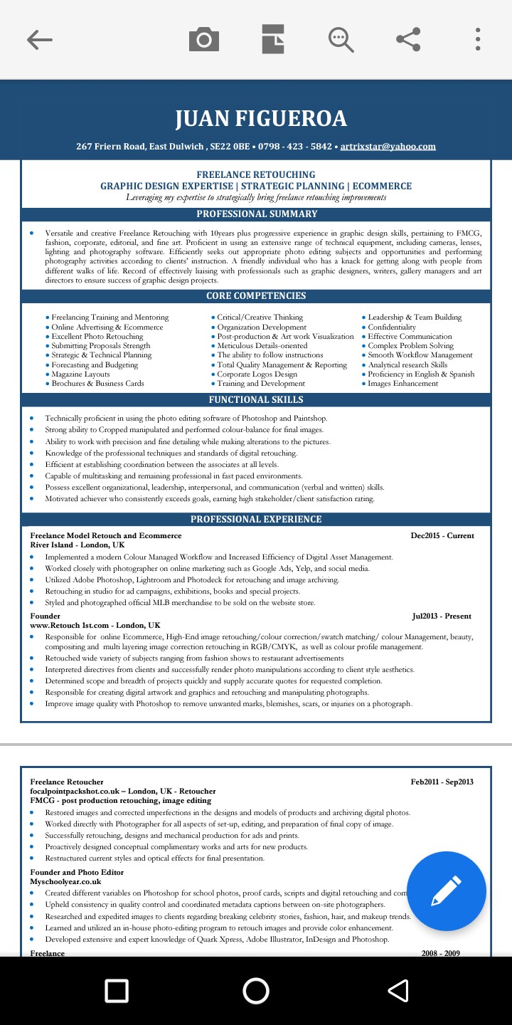 Resume, Cover letter  and LinkedIn