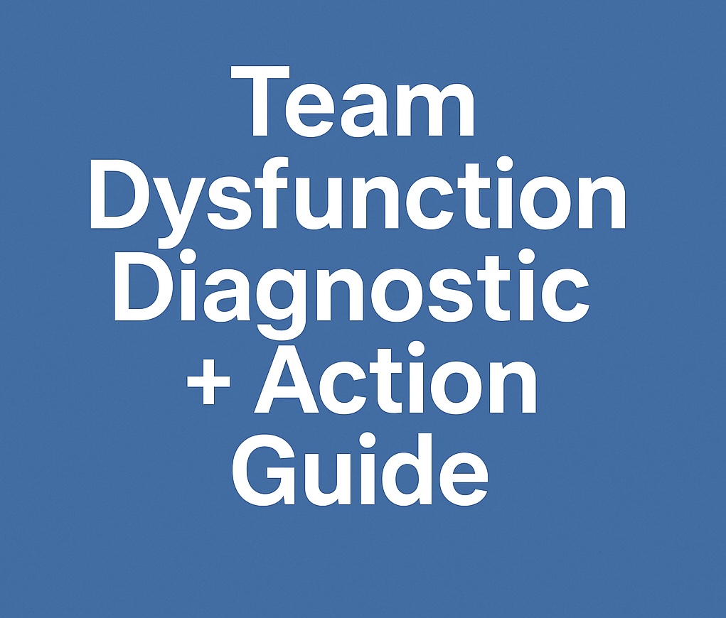 Team Dysfunction Diagnostic + Action Guide