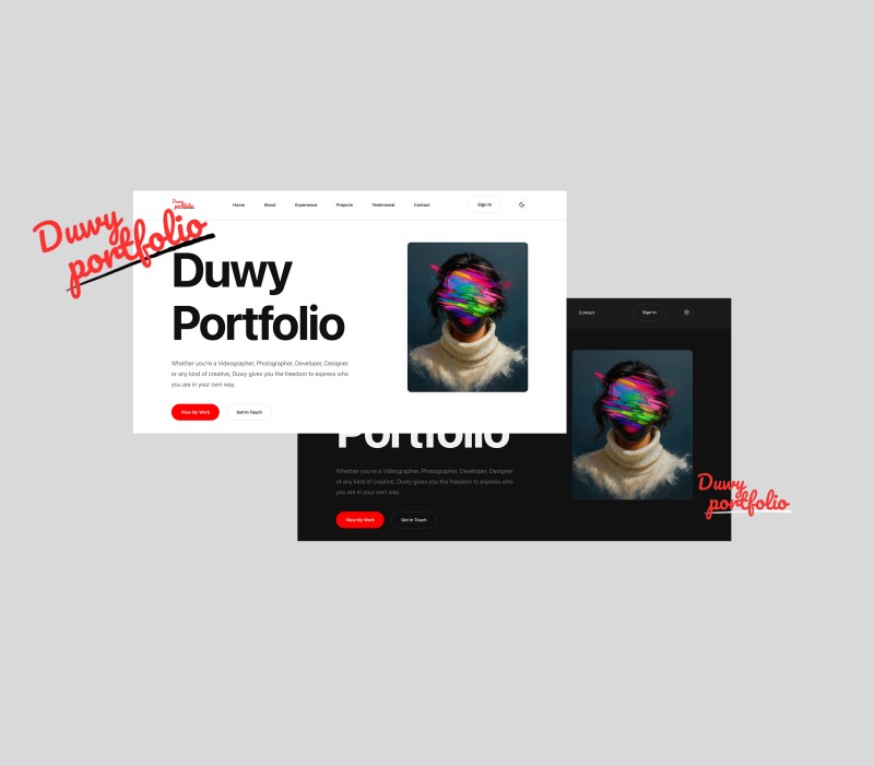 Duwy Portfolio - Portfolio Website Theme
