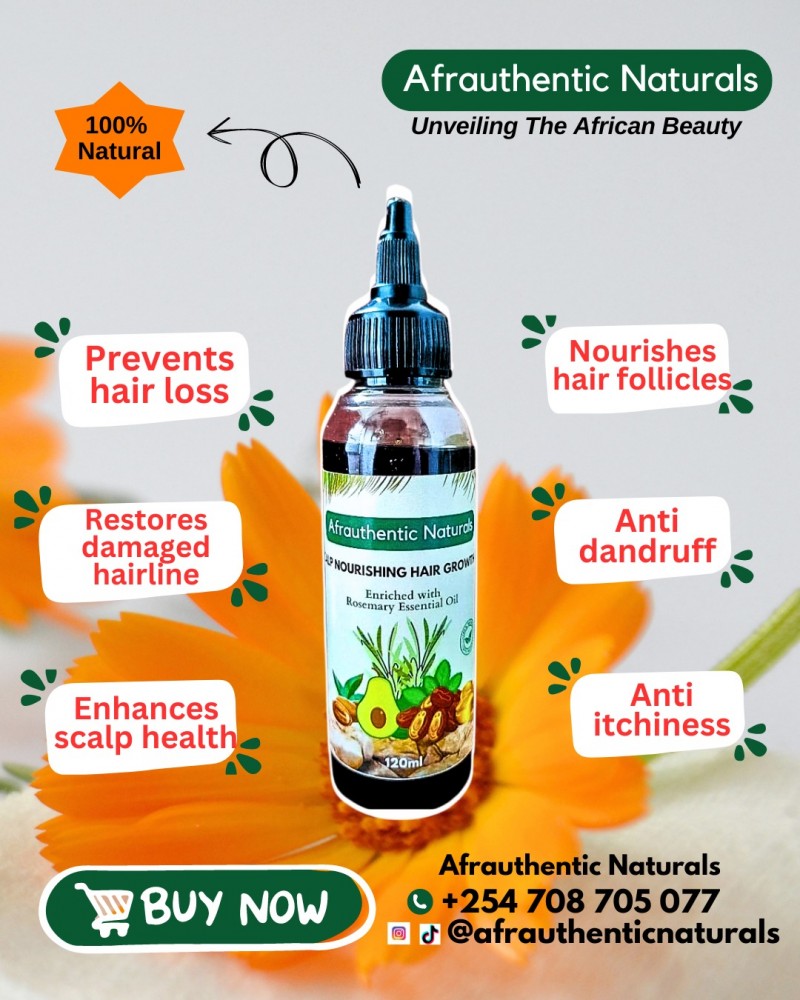 65ml - Afrauthentic Naturals Scalp Nourishing Hair Growth Oil (65ml)