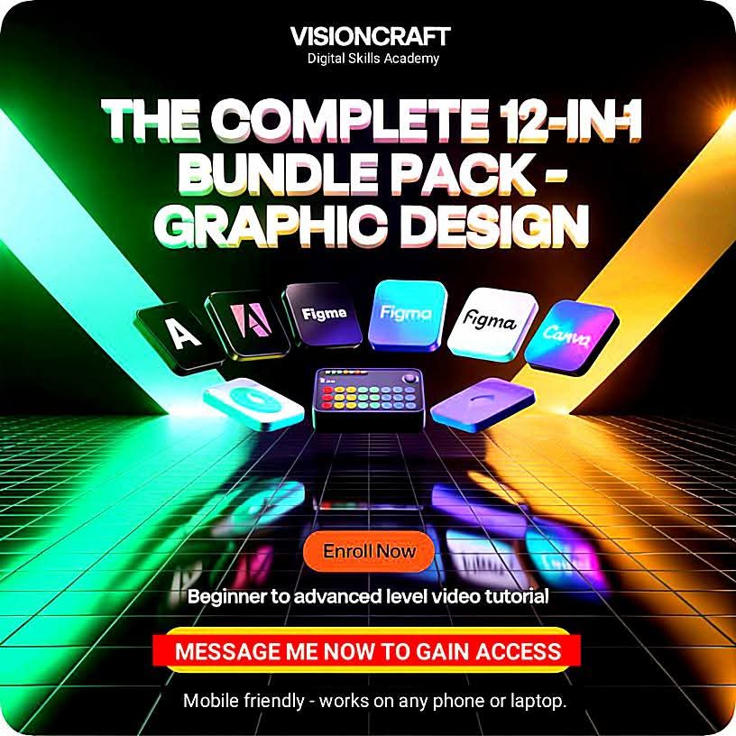 Get the COMPLETE 12-in-1 GRAPHIC DESIGN BUNDLE PACK