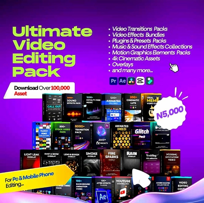 ULTIMATE VIDEO EDITING PACK
