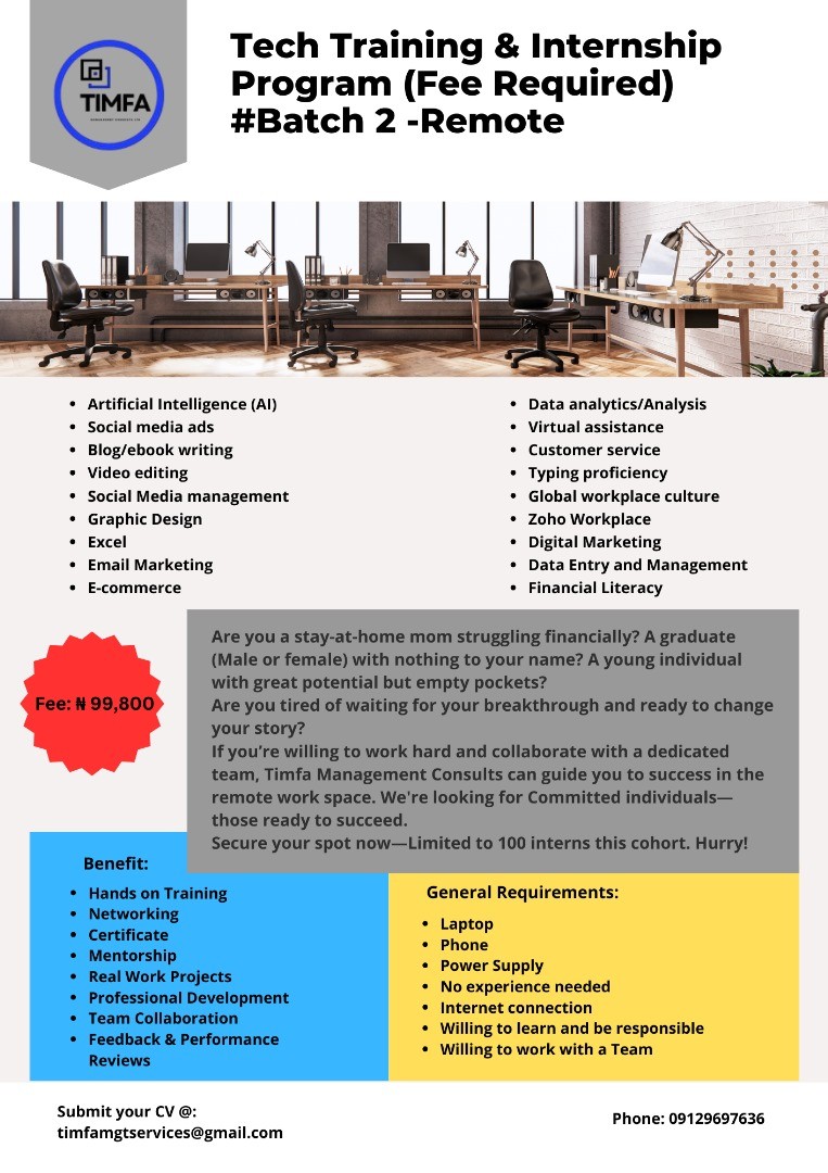 Tech Training and Internship Program