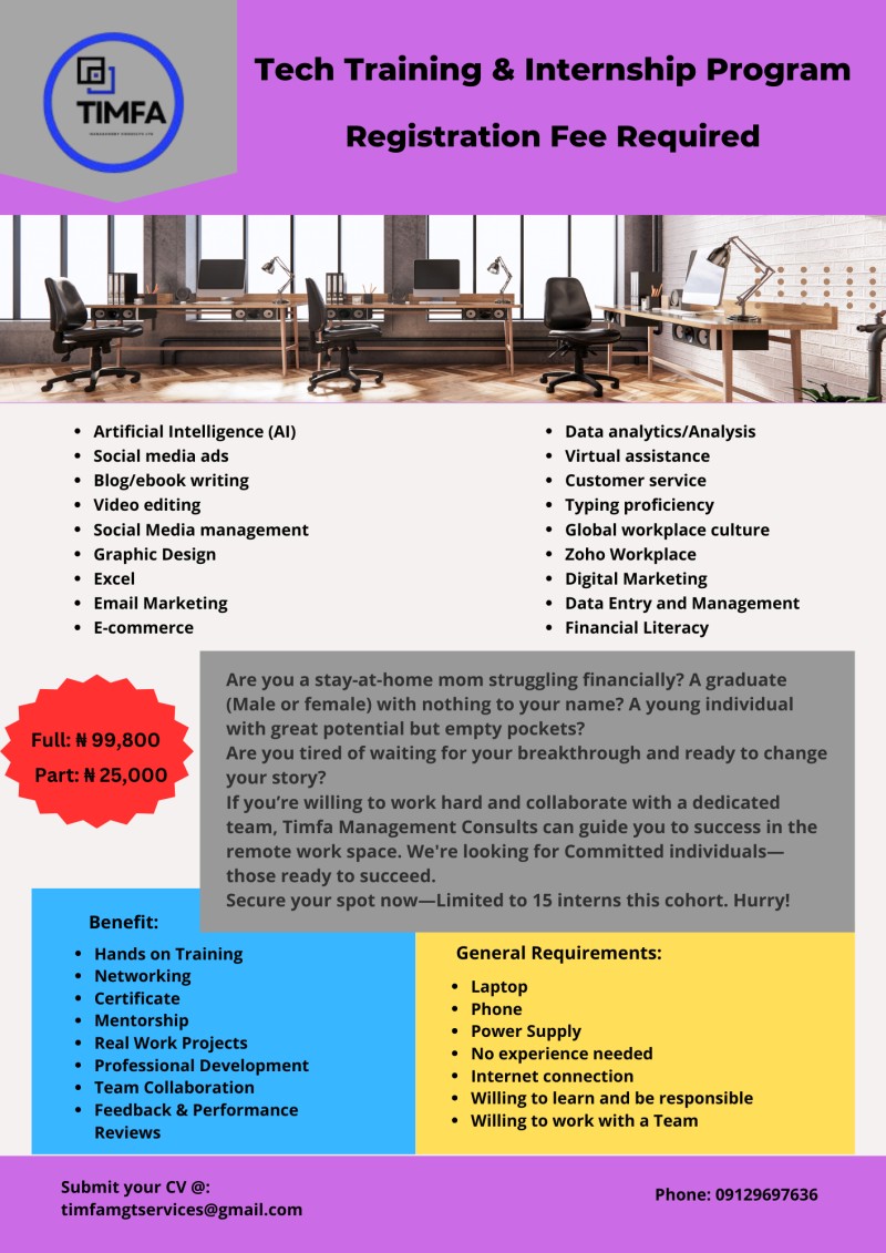 Tech Training and Internship Program