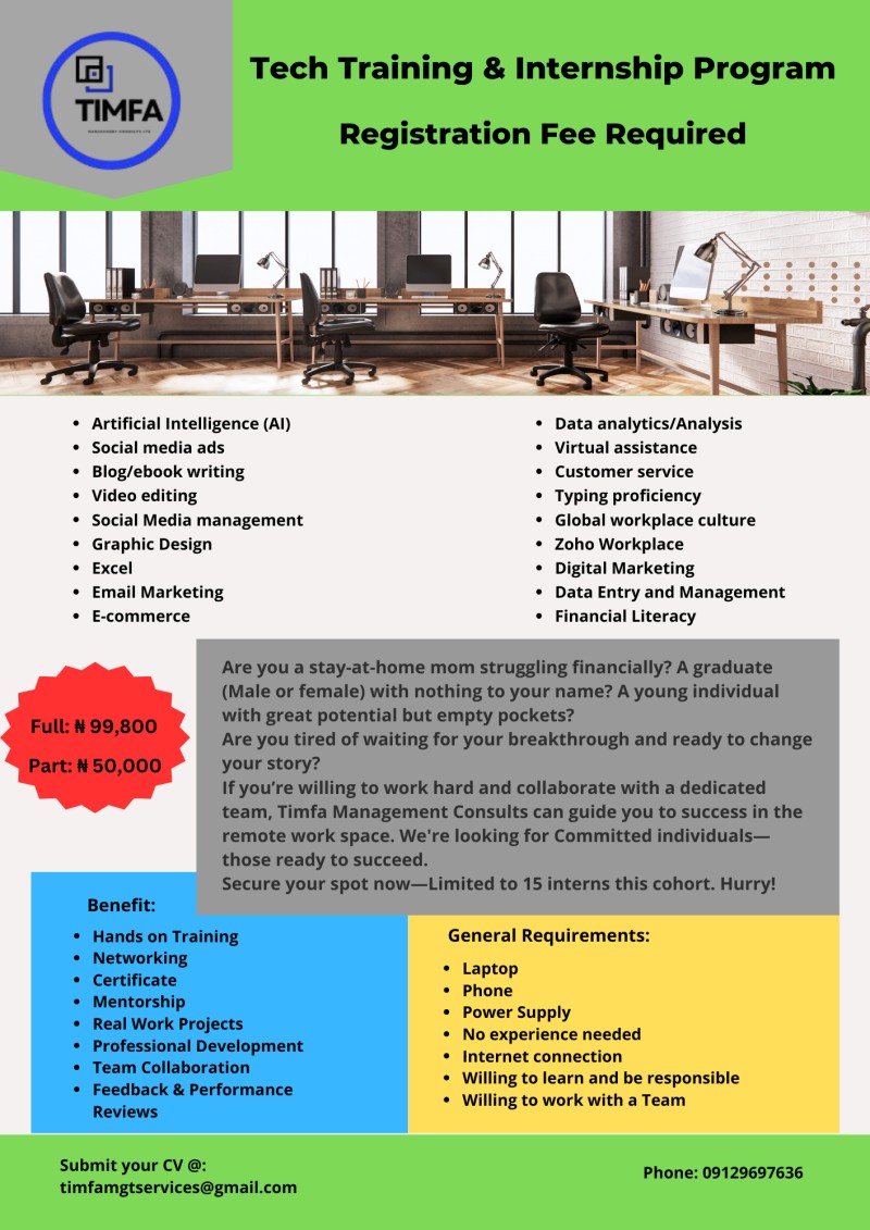 Tech Training and Internship Program