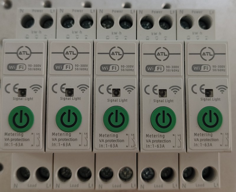 Wi-Fi Smart DIN-Rail Power Relay with Energy Meter & Protection (10–63 A, 1-Pole)