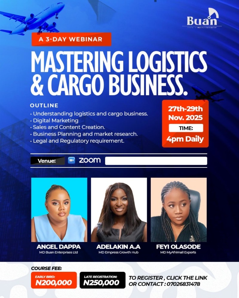 Mastering Logistics & Cargo Business ( A 3 Day Webinar )
