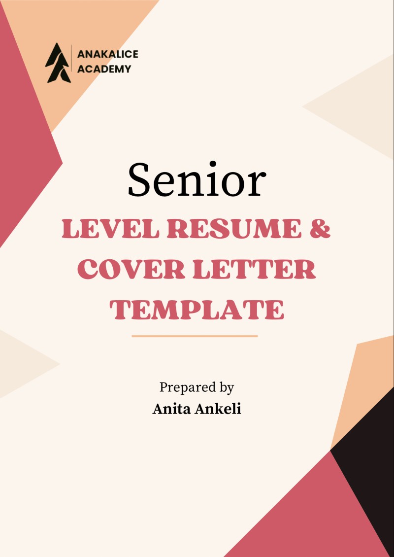 Senior Level Resume & Cover Letter + Reference Sheet Template Kit