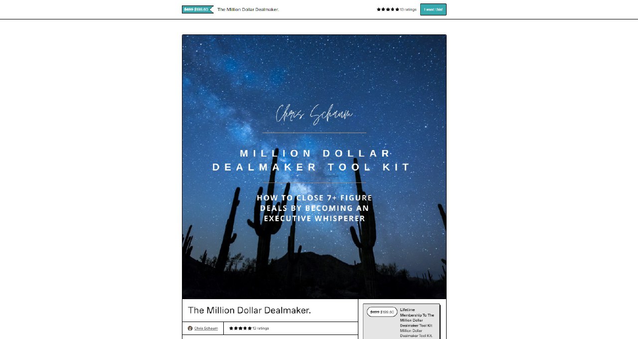 Million Dollar DealMaker Toolkit - Close 7 Figure+ Deals