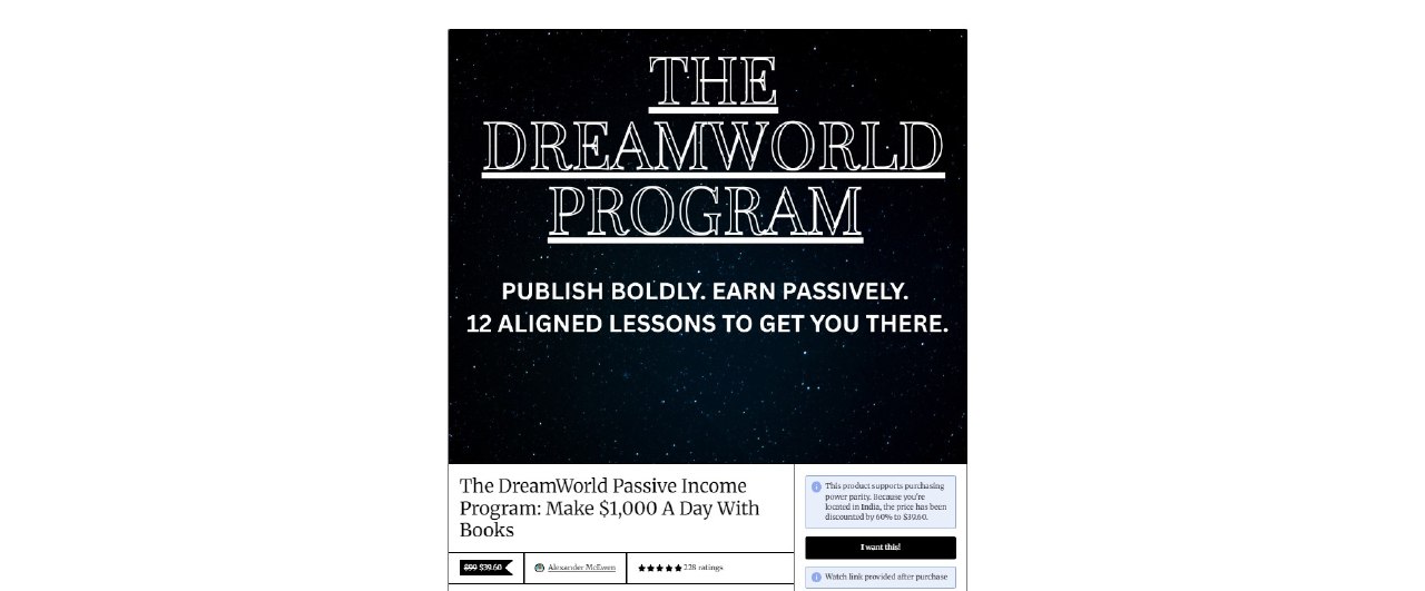 The Dream World Program - Make $1,000/Day with Books