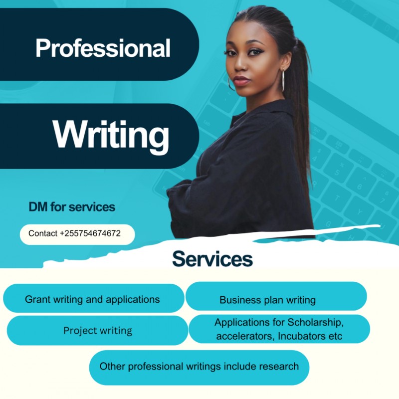 Business plan and professional writing services