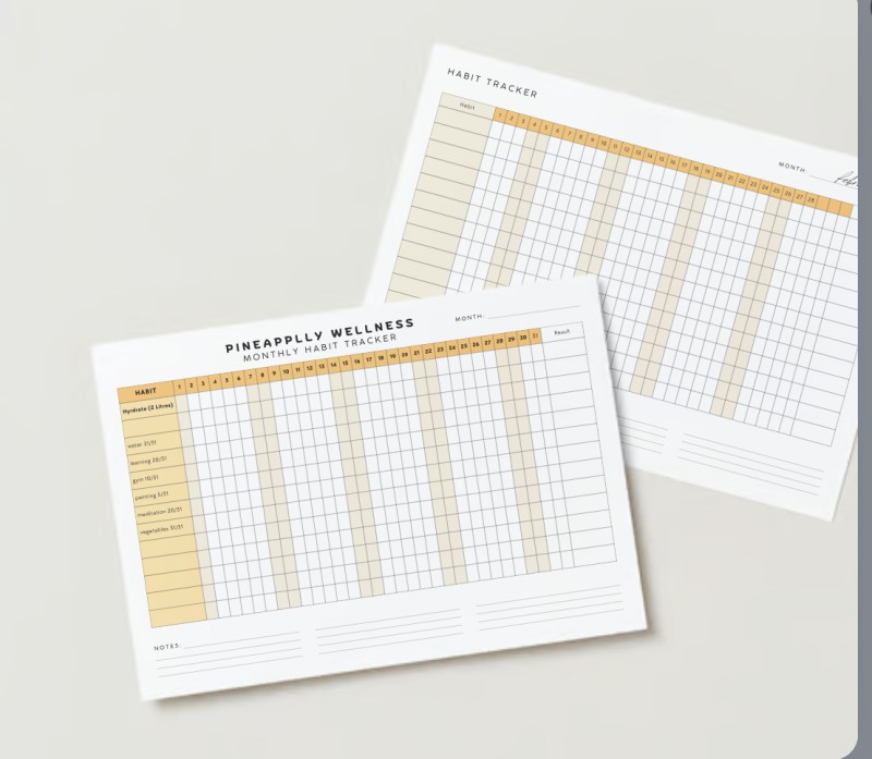 Becoming her: Monthly Habit Tracker