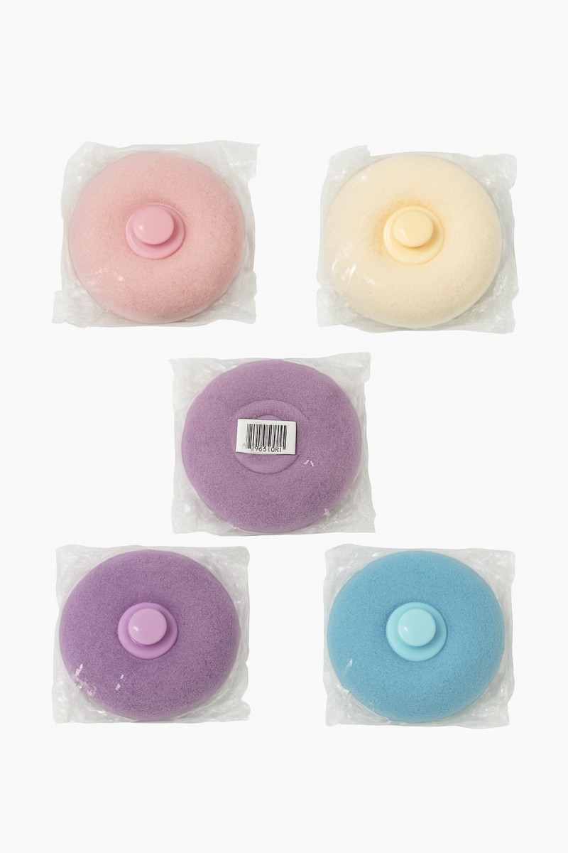 Éponge Ronde Douce – Nettoyage Visage & Corps | Éponge AWÉLIA – Violet /Éponge AWÉLIA – Bleu Pur