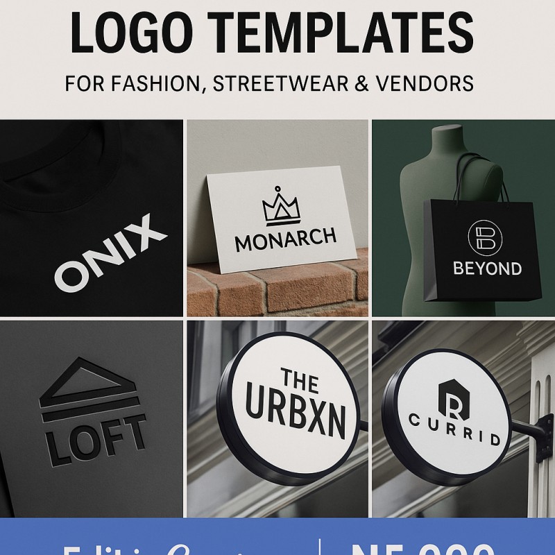 10 Bold Logo Templates for Fashion & Streetwear Brands