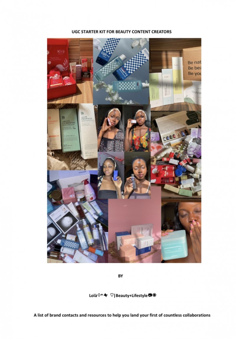 60+ brand email contacts and resources: From Zero PR to Influencer Collaborations:Your UGC Success Guide