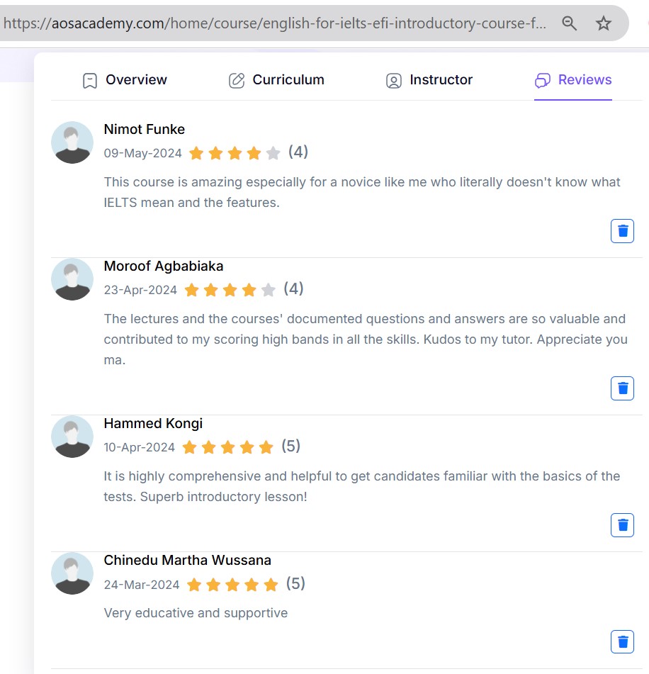 Customer review 1