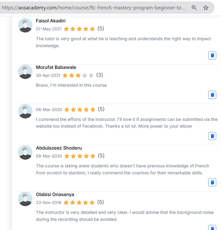 Customer review 1