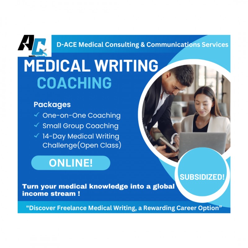 MEDICAL WRITING COACHING PROGRAMME (Live Course)