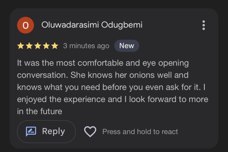 Customer review 1