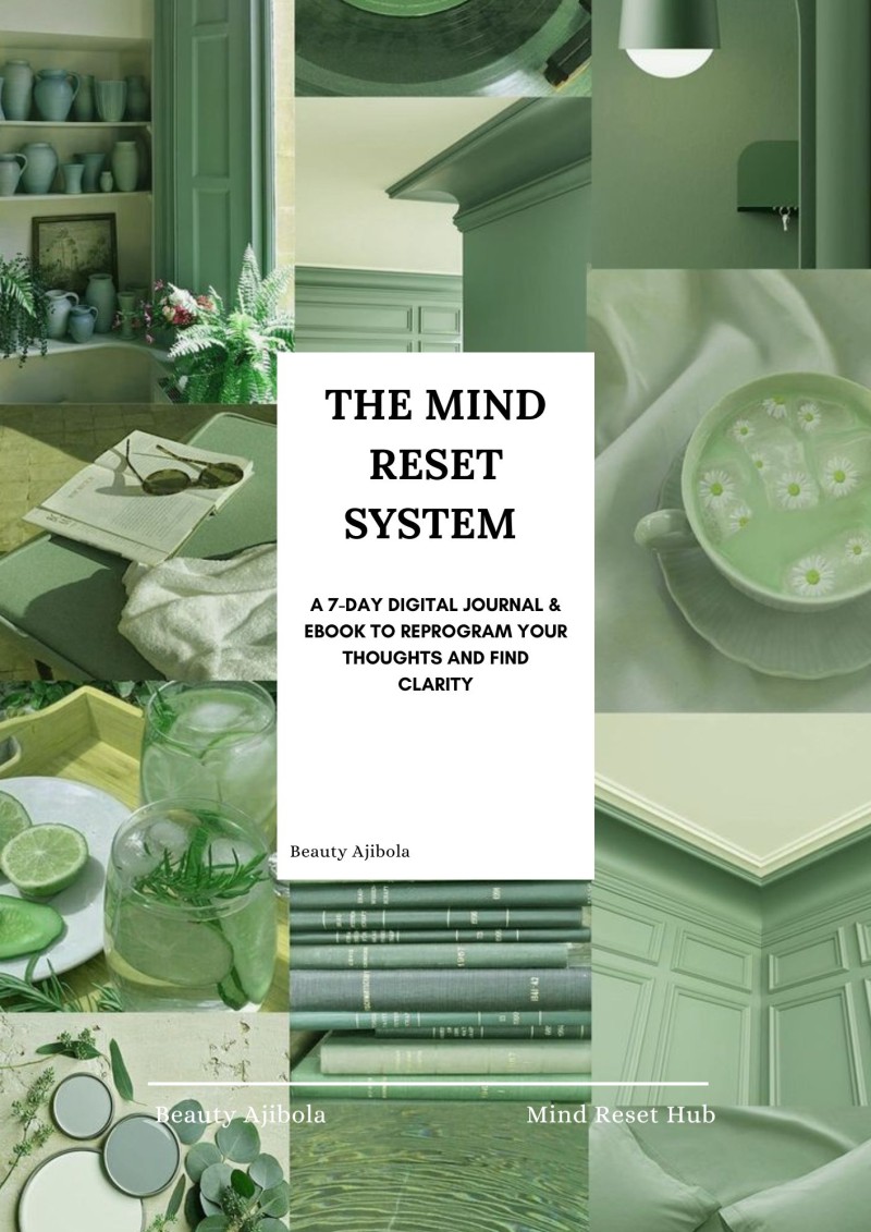 The Mind Reset System, A 7-Day Digital Journal & Ebook to Reprogram Your Thiughts and Find Clarity