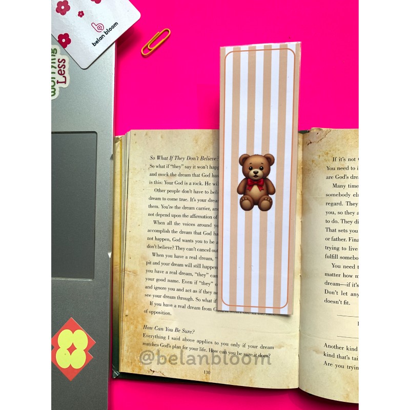 Bow Bear Bookmark