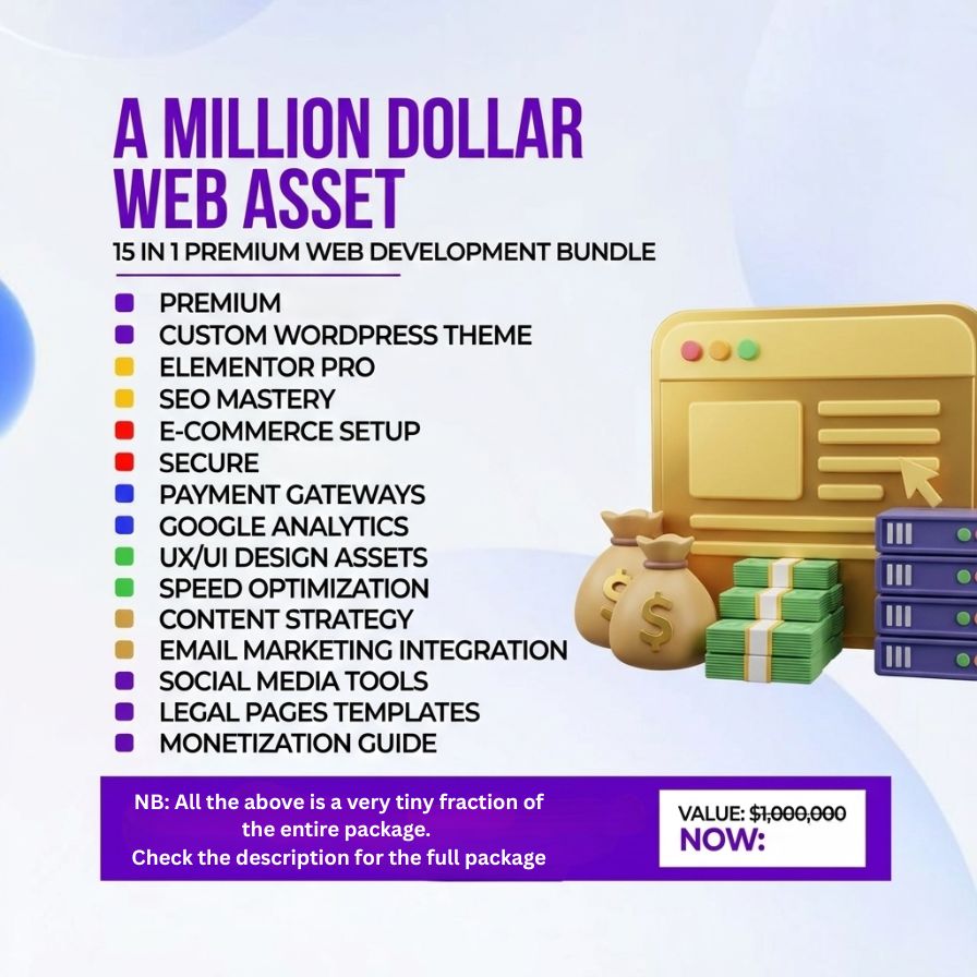 A MILLION DOLLAR WEB ASSET (15-in-1 PRODUCT BUNDLE) ZA