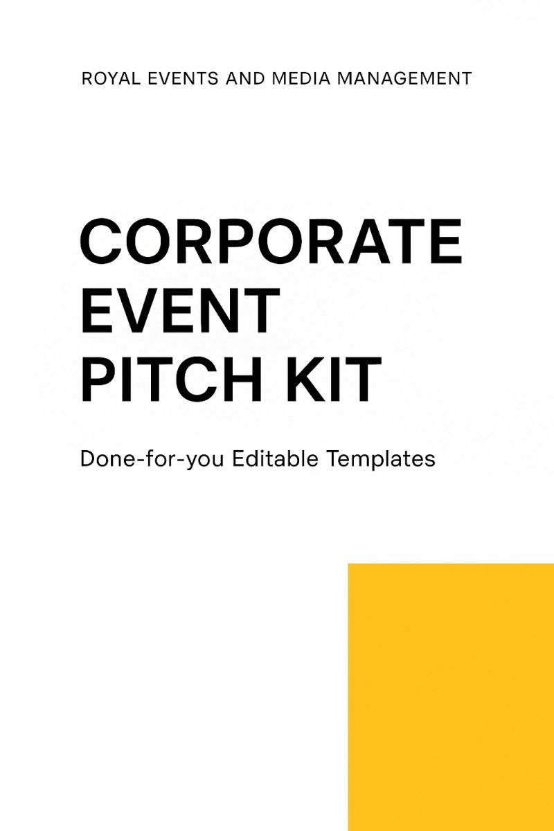 CORPORATE EVENT PITCH KIT